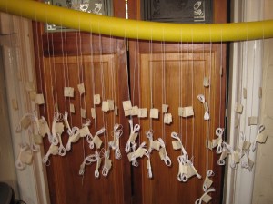 Threads ready for dyeing